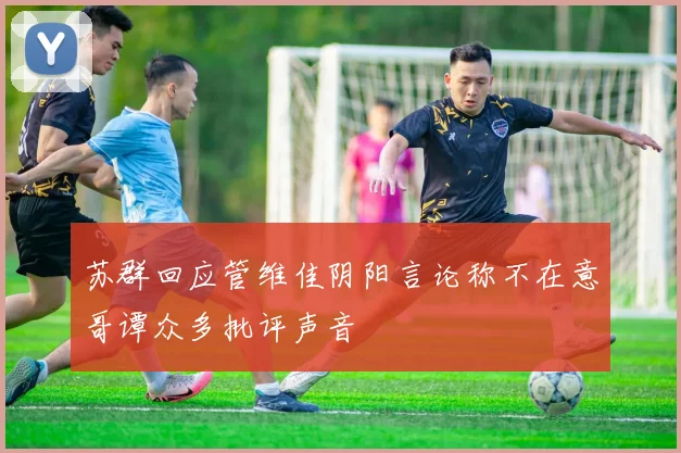 苏群回应管维佳阴阳言论称不在意哥谭众多批评声音